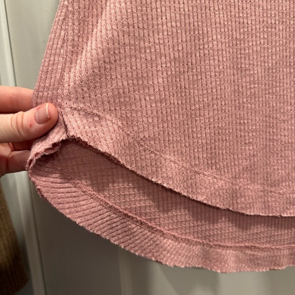 Free People Womens Sweetest Thing Embroidered Pink Lace Top Large Boho Spring - Picture 12 of 14